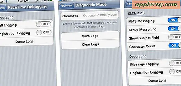 Aktivér skjulte fejlretningsindstillinger for iMessage, FaceTime og Bluetooth i iOS