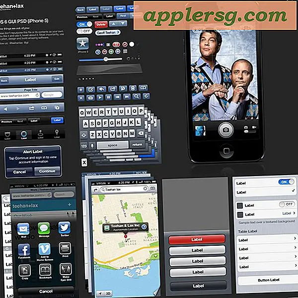 iPhone 5 og iOS 6 GUI Element PSD til rådighed gratis