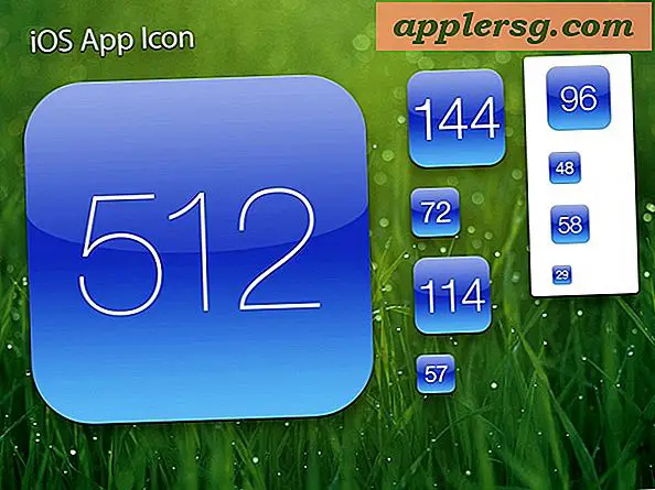Retina iOS App Icon Skabelon PSD