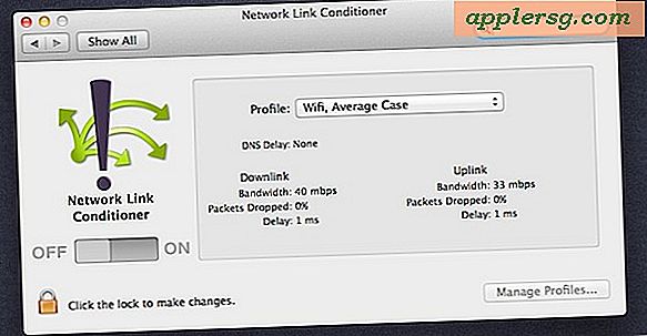 Simulation des vitesses de connexion Internet et de bande passante avec le conditionneur de lien réseau sous Mac OS X