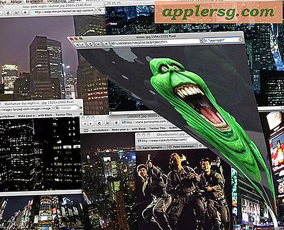 Scene di Ghostbusters ricreate con Effetto Genie di Mac OS X.