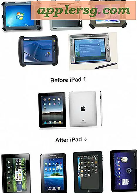 Conception de tablettes avant et après l'iPad