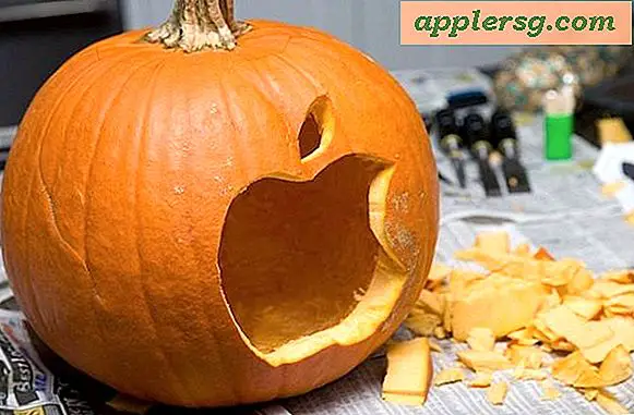 Snijd een Apple-logo-pompoen