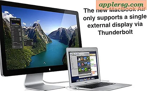 Deux affichages externes sont un No-Go sur MacBook Air 2011 via Thunderbolt