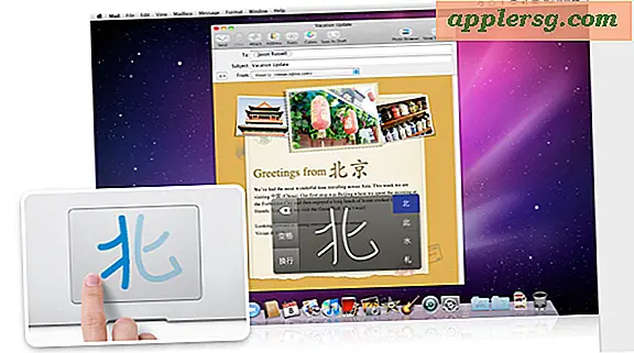 Aktivér og få adgang til kinesisk tegnindgang i Mac OS X