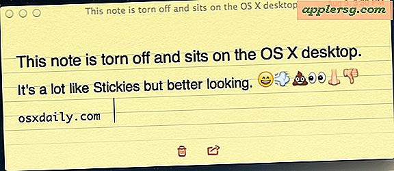 Peka en iCloud-aktiverad anteckning till Mac-skrivbordet från Notes App
