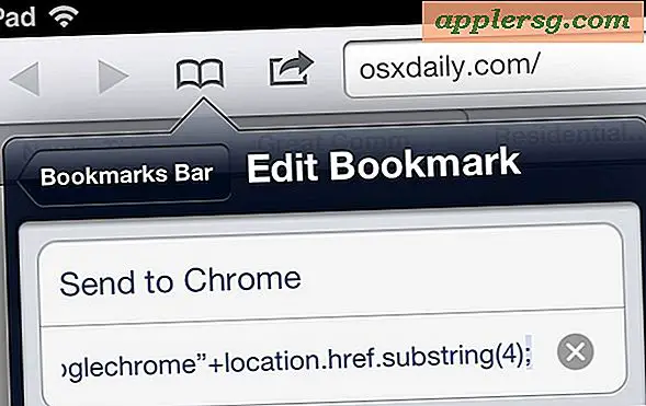 Send nuværende webside til Chrome fra Safari i IOS med en bogmærke