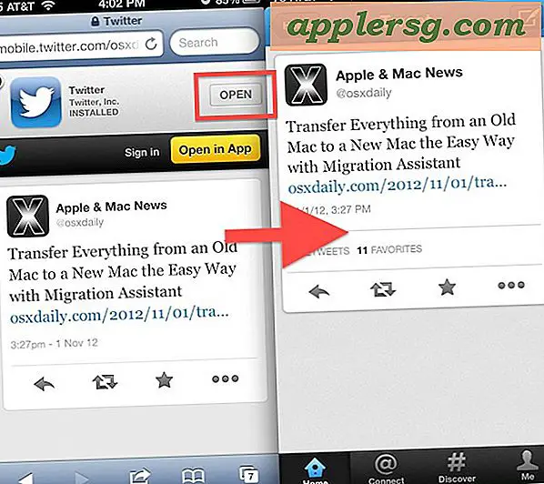 Öffnen Sie die Twitter App direkt von Safari in iOS 6