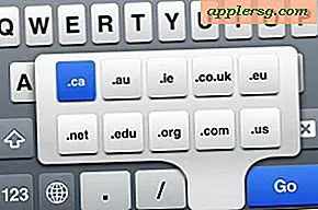 Voeg internationale TLD's toe aan het sneltoetsenbord in Safari voor iOS