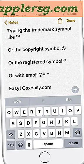 Sådan skriver du varemærke, ophavsret, symboler på iPhone og iPad