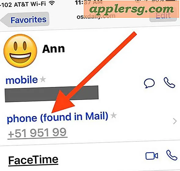 Sådan deaktiveres kontakter fundet i Mail i iOS