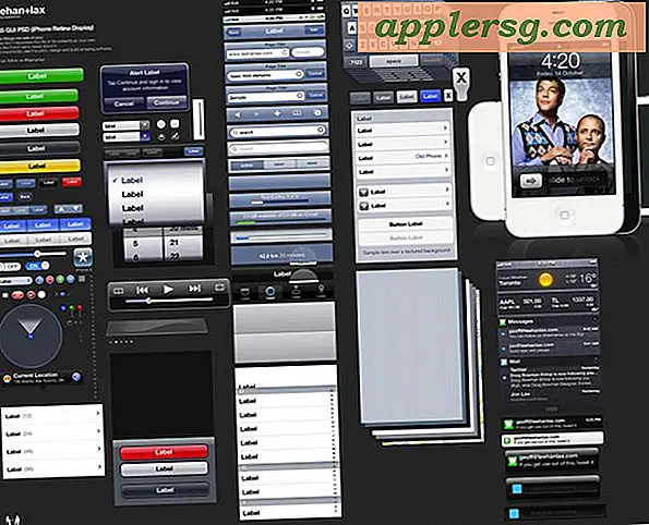iOS 5 GUI-elementer i PSD