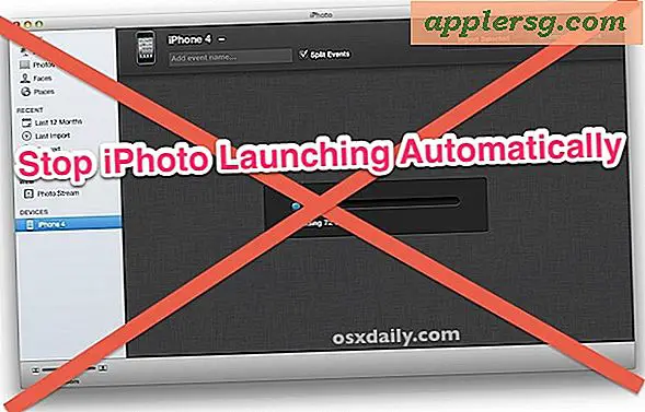 Stop iPhoto fra lancering, når iPhone er tilsluttet