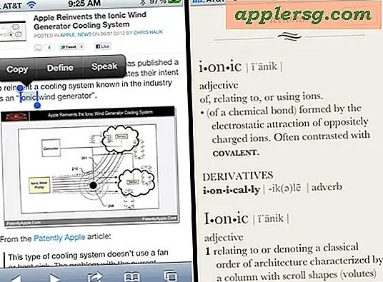 Få adgang til ordbogen i iOS for hurtigt at se ord op