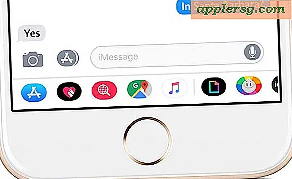 Sådan skjuler jeg iMessage App Icon Row i iOS 11 Meddelelser til iPhone og iPad
