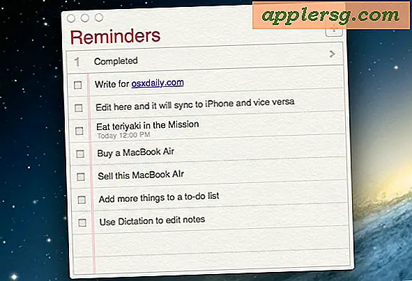 Mettre à jour les listes de tâches à faire et les rappels sur le bureau Mac OS X à partir d'un iPhone