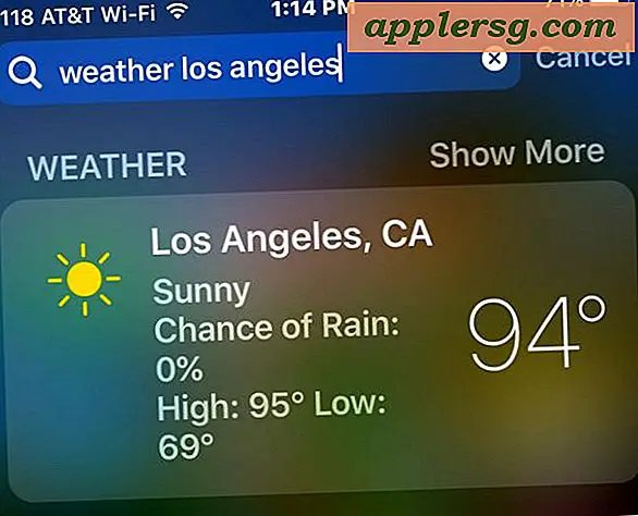 Få vejrrapporter direkte fra Spotlight på iPhone og iPad