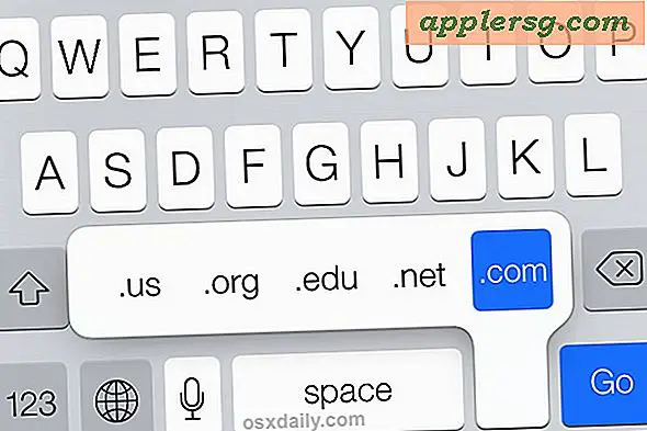 Access Top Level Domain (.com .net .org) Sneltoetsen in Safari voor iOS 7
