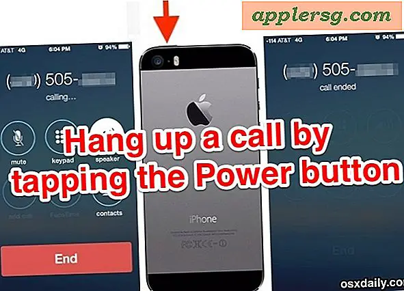 Hang op et telefonopkald på iPhone ved at trykke på tænd / sluk-knappen
