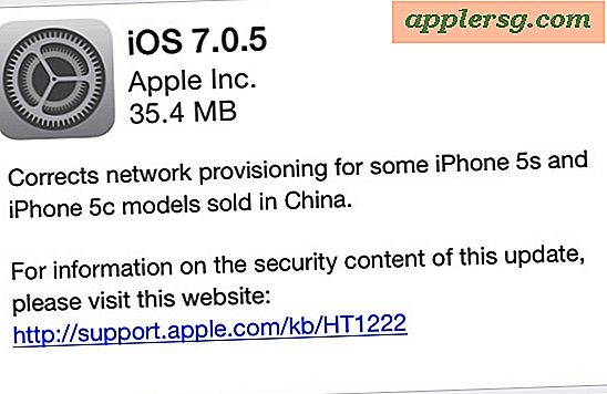 iOS 7.0.5 Släppt för iPhone 5S och iPhone 5C med mindre buggfixar