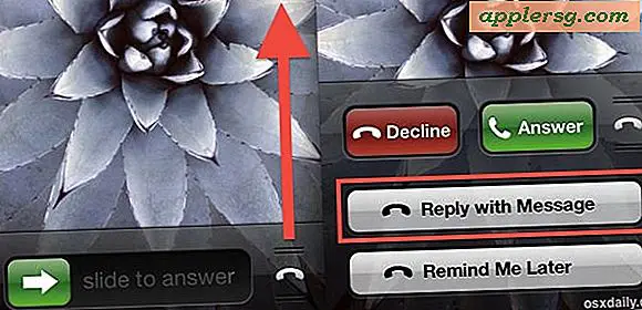 Reagieren auf eingehende Anrufe mit automatischen Nachrichtenantworten auf dem iPhone