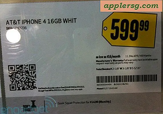 Etichette bianche per iPhone 4 visualizzate dai rivenditori