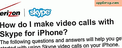 Skype propose le logo Verizon sur la page d'appel vidéo iPhone