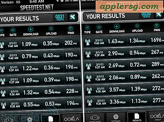 Verizon iPhone vs AT & T iPhone Speed ​​Test Resultater: AT & T 3G er hurtigere
