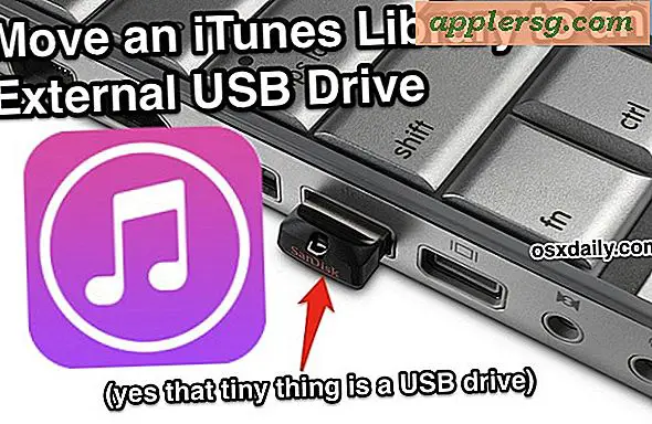 Sådan flyttes et iTunes-bibliotek til et eksternt drev eller en USB Flash Stick