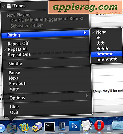 Bewerten Sie iTunes Songs aus dem Dock von Mac OS X