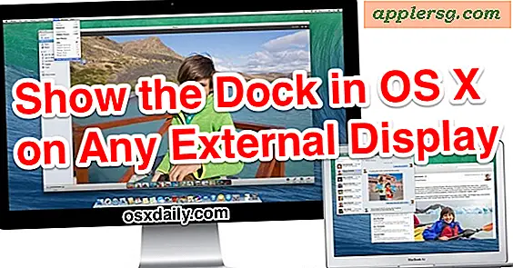 Hoe het Dock op een extern beeldscherm verschijnt in Mac OS X