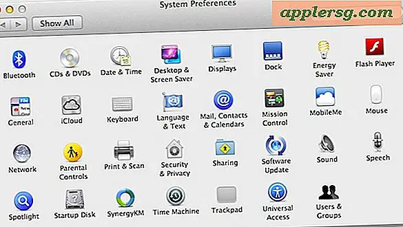 Find systemindstillinger Nemmere i Mac OS X ved at sortere Alfabetisk