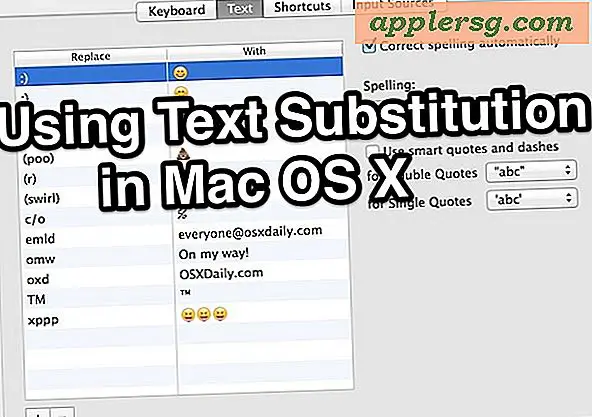 Opsætning af tekstudskiftning i Mac OS X