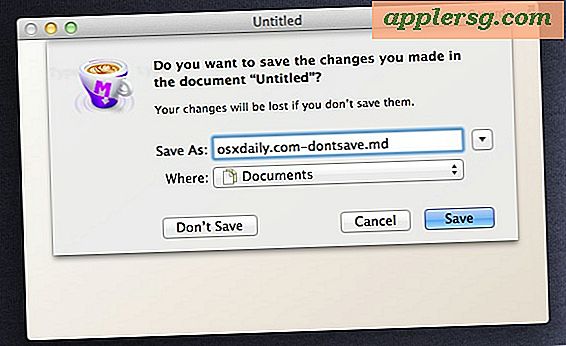 Retourne le raccourci clavier "Ne pas enregistrer" sur Commande + D sous Mac OS X