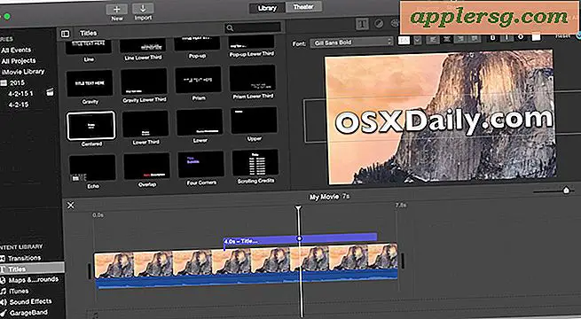 Sådan tilføjes tekst til video med iMovie i Mac OS X