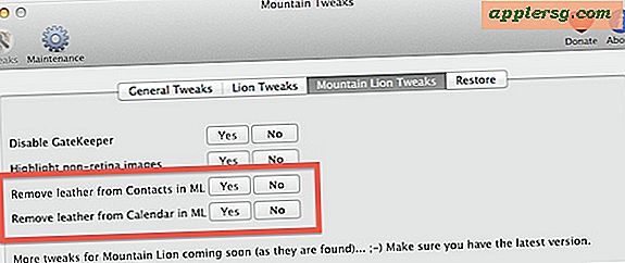Fjern Læder UI fra Kontakter og Kalender i OS X Mountain Lion