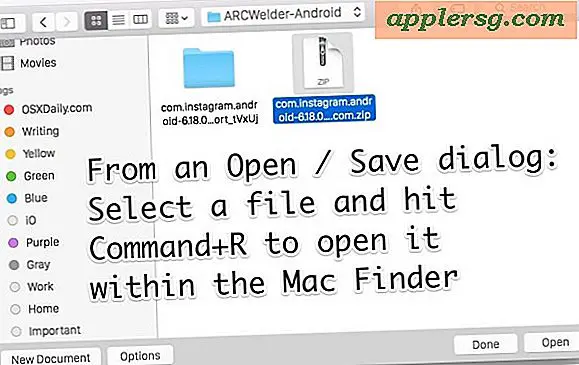 Toon de Finder-locatie van elk item uit het dialoogvenster Open & Save van OS X.