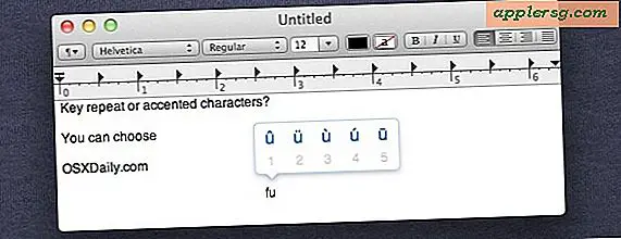 Deaktiver menuen Karakteraccent og Aktiver nøgle gentagelse i Mac OS X