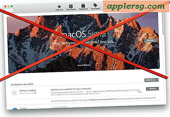 Sådan skjuler MacOS Sierra Update-banner fra Mac App Store