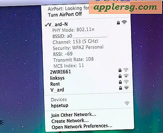 Få detaljeret WiFi Info fra menulinjen i Mac OS X