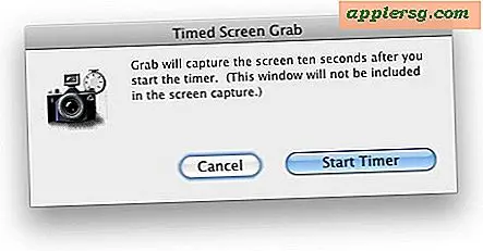 Tag et tidsskærmbillede i Mac OS X