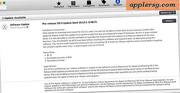 OS X 10.10.1 Update Seed 1 uitgebracht voor ontwikkelaars