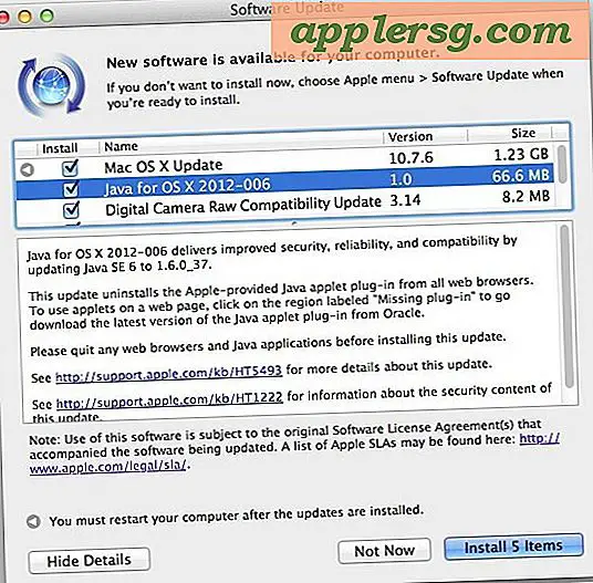 Ny Java Update 2012-006 för OS X tar bort Java