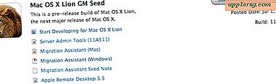 Mac OS X 10.7 Lion GM Download Udgivet til udviklere