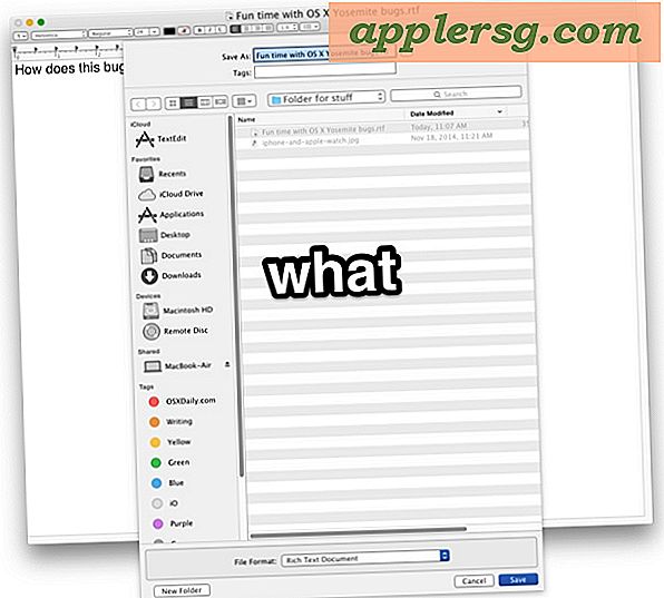 Verklein de Large Buggy Open / Bewaar Dialoogvensters in OS X Yosemite