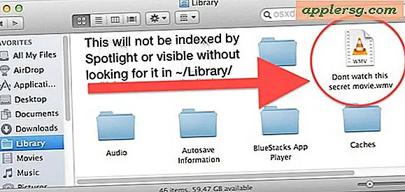 Skjul alt fra Spotlight i Mac OS X med bibliotekets mappe
