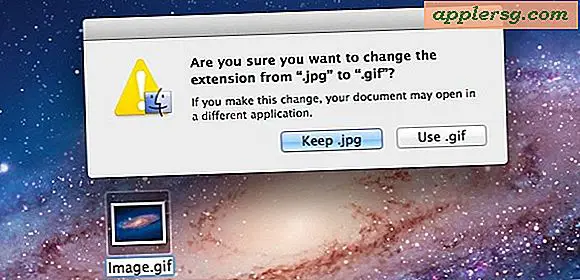 Inaktivera ändring av filförlängningsändring i Mac OS X