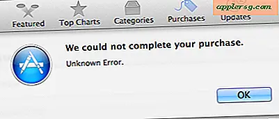 App Store repareren "Kon aankoop niet voltooien: onbekende fout" berichten