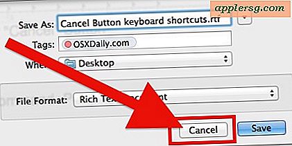 Lernen Sie die 2 "Cancel" -Schaltflächen in Mac OS X kennen, um Dialog & Alert Windows zu schließen