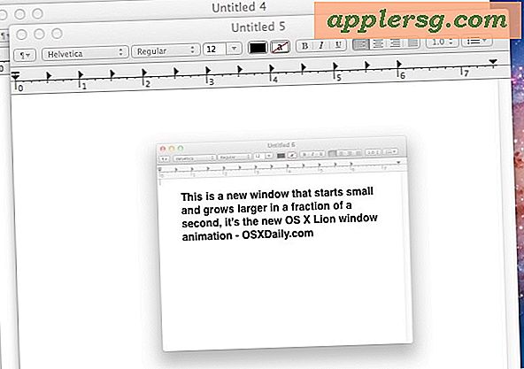 Deaktiver det nye vindues animation i Mac OS X